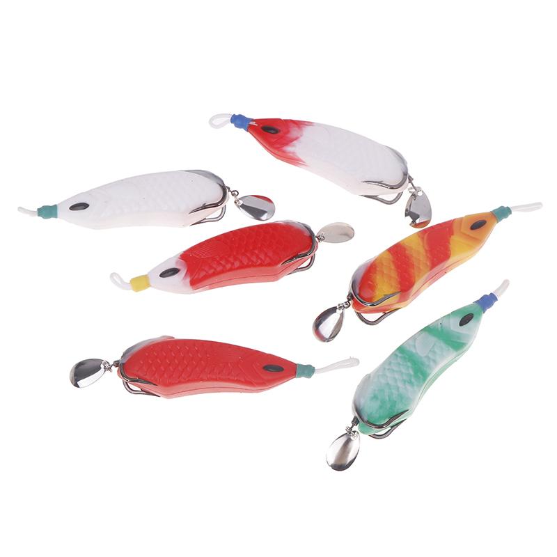 1Piece Artificial Baits Fishing Bait Topwater Ray Frog Wear-Resistant Frog Soft Baits Lure Durable