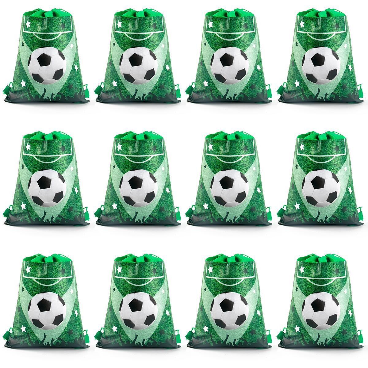 

5/10pcs Football sport Soccer theme Drawstring Bags Soccer Gift Goodie Bag Backpack Kids Sport Birthday Party Favors for guest 35.5x26.5cm