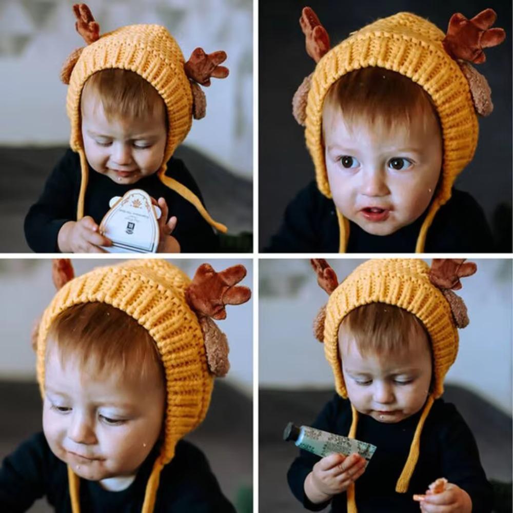 Frog Eyes Baby Frog Hat 1-3 Years Christmas Hat Fashion Knitted Cap  Boy/Girl