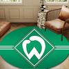 Grünes Werder-Symbol Runde Matte Heimdeko, Stuhlmatte Für Wohnzimmer, Schlafzimmer, Fußmatte Heimdeko Geburtstagsgeschenk Weihnachtsgeschenke