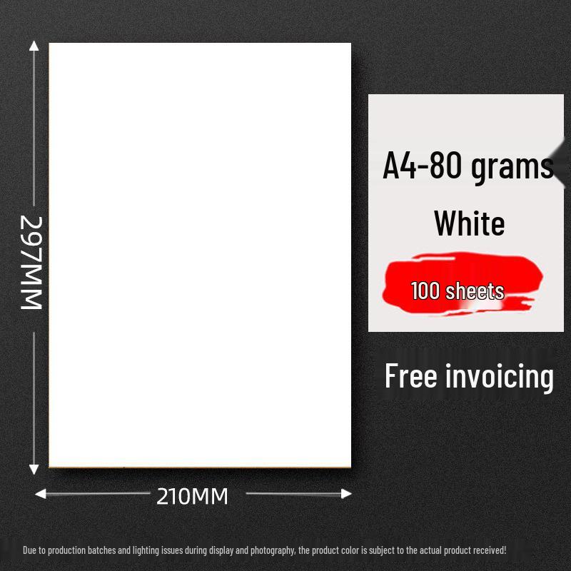 A4 80g Thickened Colored Paper - 100 Sheets, Pink Red, Ideal for Printing and Copying