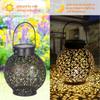Solar Outdoor Lights Decor for Table Patio Garden Yard Solar Lantern Outdoor Waterproof Hanging Metal Decorative Garden Lights Christmas