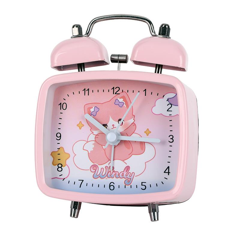 Internet Celebrity Early Childhood Education Children's Alarm Clock Cute New Metal Alarm Clock Wake Up Artifact Creative Clock