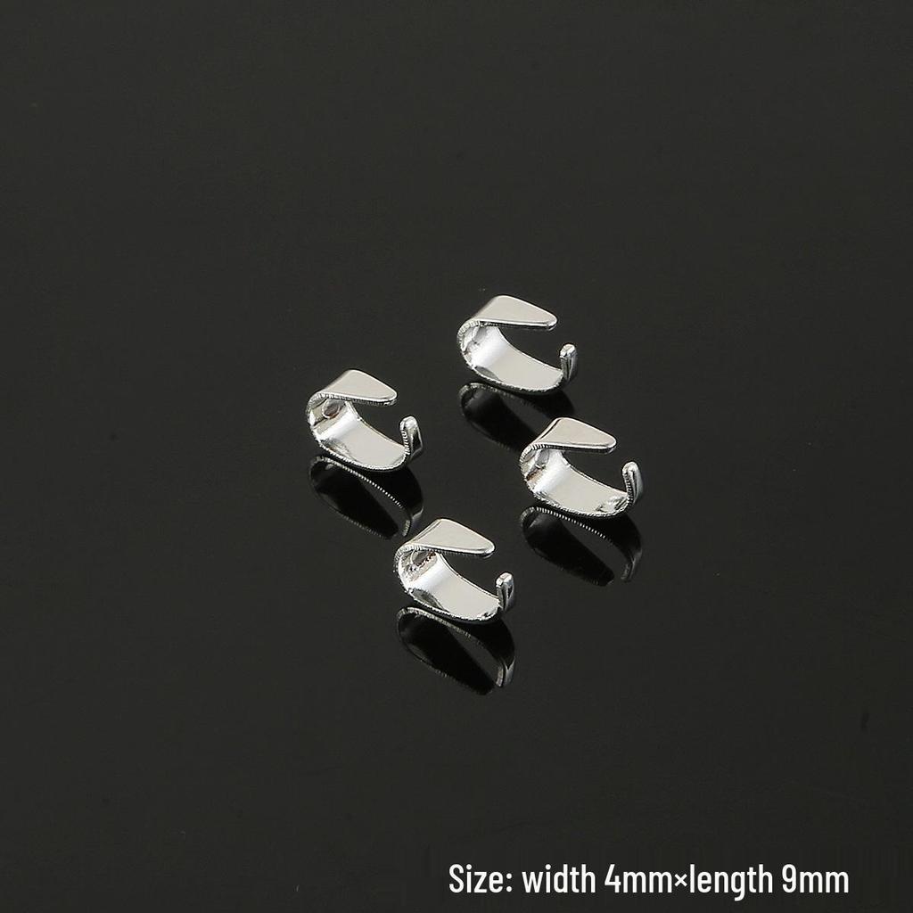 4x9mm Iron Melon Seed Buckle: Smooth Pendant Clip and Bracelet Clasp for DIY Handmade Jewelry