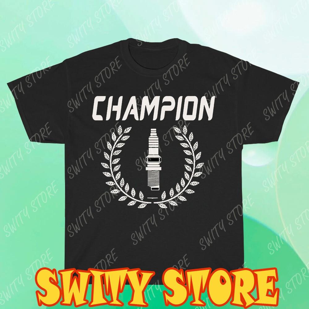 

NEW Champion Spark Plugs Logo Men s T-Shirt Funny Size S to 5XL L