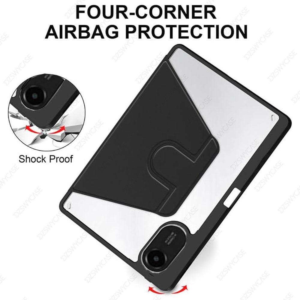 Rotating Case for Redmi Pad 2 11 Inch , 360° Protective Cover, Auto Sleep/Wake with Pencil Holder Case