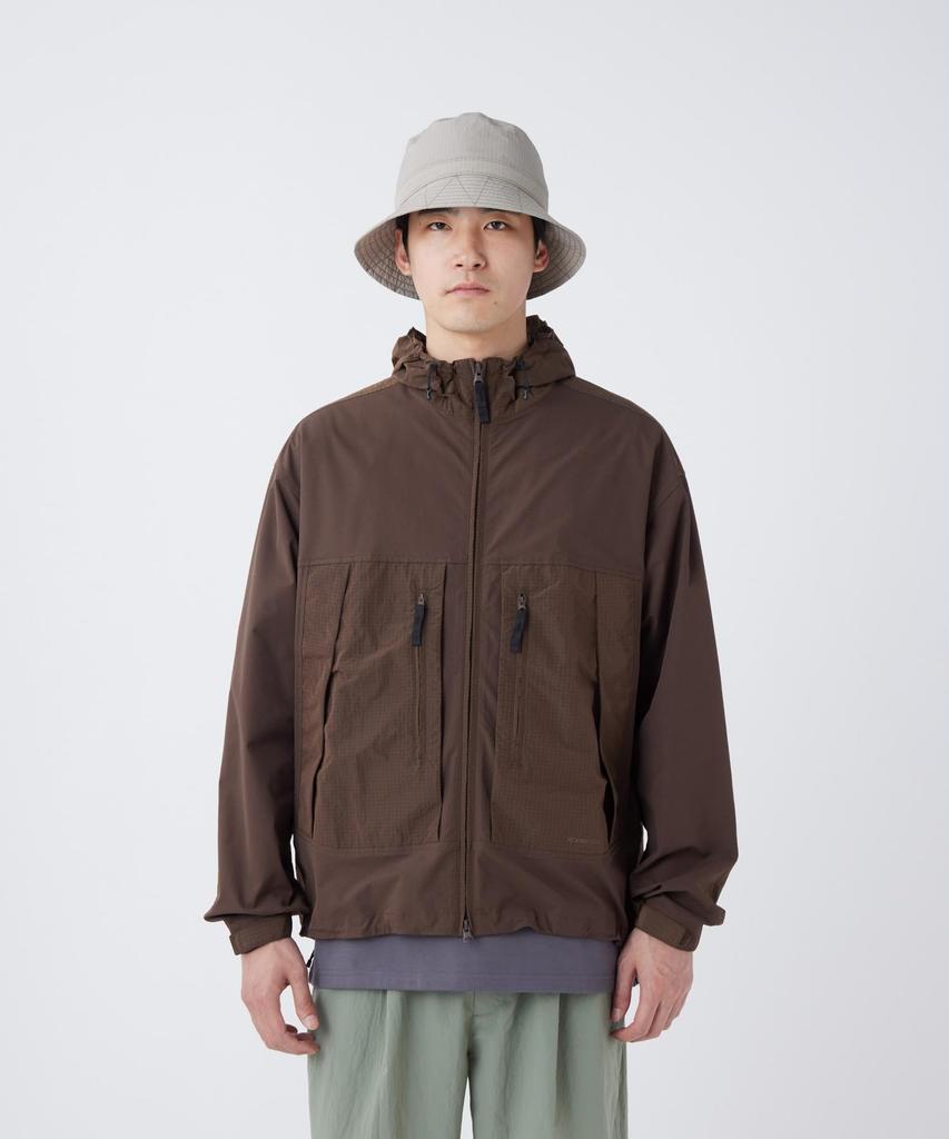 Snow Peak Insect Shield Jacket Outer Jacket for Men and Size L JK-26SU013 Women, Brown,