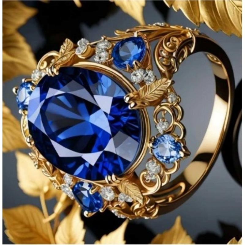 Exquisite Plating KC The Gold Inlay, Dazzling Synthetic Zirconia, Intricate Details, and Gorgeous Design Create a Stunning Engagement and Wedding
