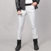 European & American Punk Plus Size Men's Low-Waist Leather Pants - Trendy, Elastic Fit for Youthful Style