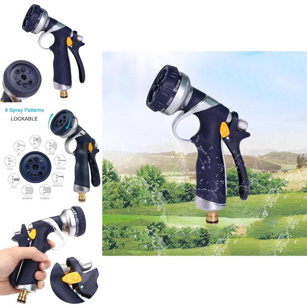 Versatile 9-dial Spray Gun Head Ideal For Lawn Watering And Car Washing Tasks