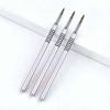 Metal Nail Art Brushes Silver 2, 4, 6 for 3D Carving Crystal Nail Design, Gel Nail Painting Tool