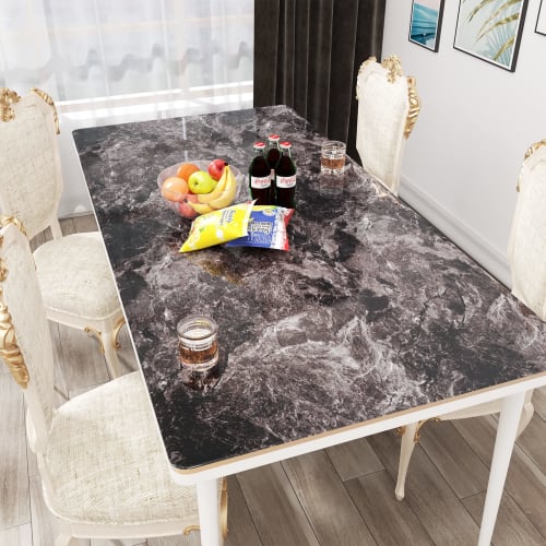 YENHOME Marble Wallpaper Remake Sheet, 60cm X 3m, Removable, Glossy, Cutting Sheet, Self-Adhesive, Wallpaper Repair Sheet, Waterproof, for Kitchens, E