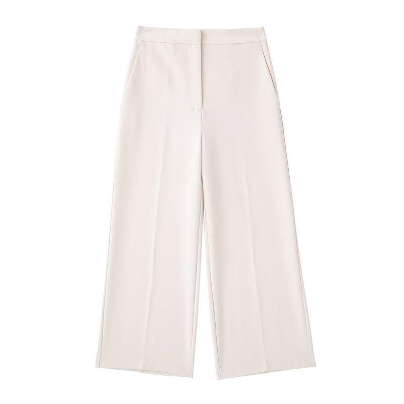 Ur Business Temperament Commuter High Waist Ankle Wide Leg Pants