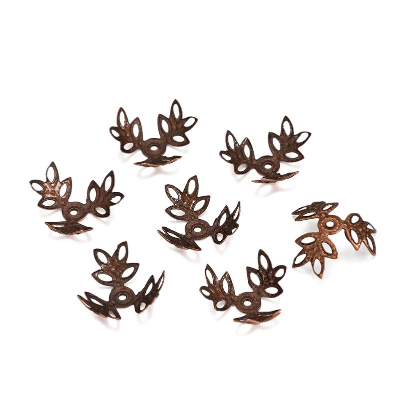 

100pcs/lot Metal Flower Cone End Hollow Filigree Bead Caps For DIY Earrings Bracelet Jewelry Making Findings Supplies Accessorie 16 x 16mm