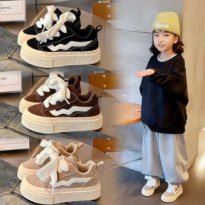 Zapatillas de niña Zapatos casuales de suela blanda para niños Zapatillas de lona versátiles para niño Zapatos deportivos antideslizantes