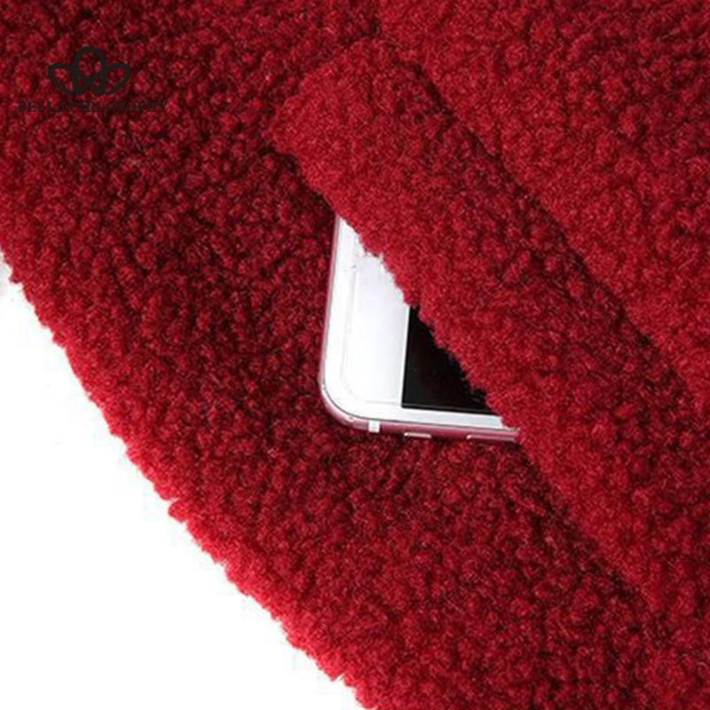 Women Jacket Cotton Coat Tops Lamb Fleece Polyester Thick Quilted Coat Colored Warm