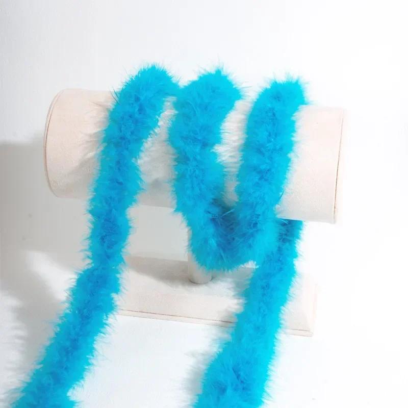 2M Real Natural Turkey Feathers Fluffy Marabou Feather Boa DIY Craft Sewing Trim Hat Costume Decor Wedding Party Accessories