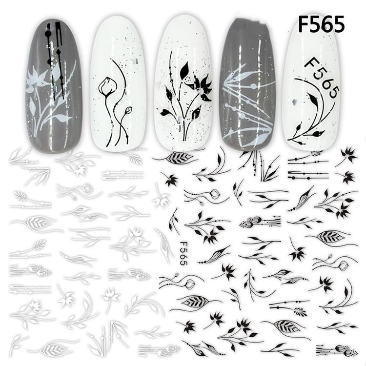 1pc 3D Nail Stickers Spring Summer Natural Flower Leaves Simulation Dried Flower Dragonfly Nail Applique Water Slides Decoration