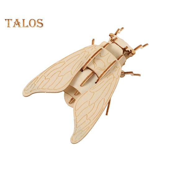 

3D головоломка в виде животного, самодельная деревянная мини-бабочка, стрекоза, пчела, жук, сверчок, головоломка, игра для детей и взрослых, развивающая игрушка для сборки животных A