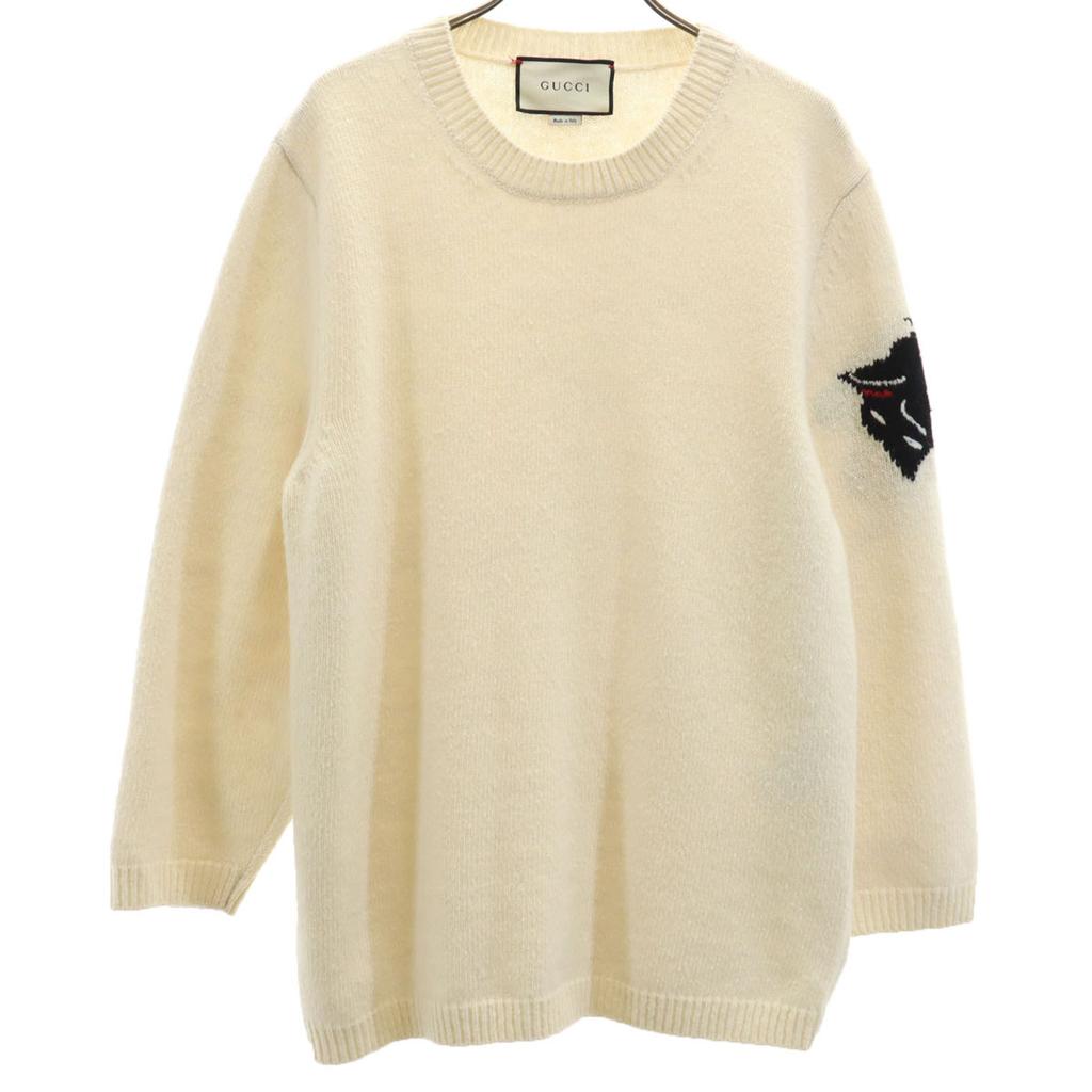 Gucci Made In Italy Tiger Long Sleeve Sweater M Ivory 522644 Knit Men's Used