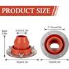 Tent Stove Jack Kit, Silicone High Temp Flexible Roof Jack Pipe Boot Metal Roofing Pipe Flashing, Tent Roof Stove Jack Kit for Bell Tent,Yurt,Wood