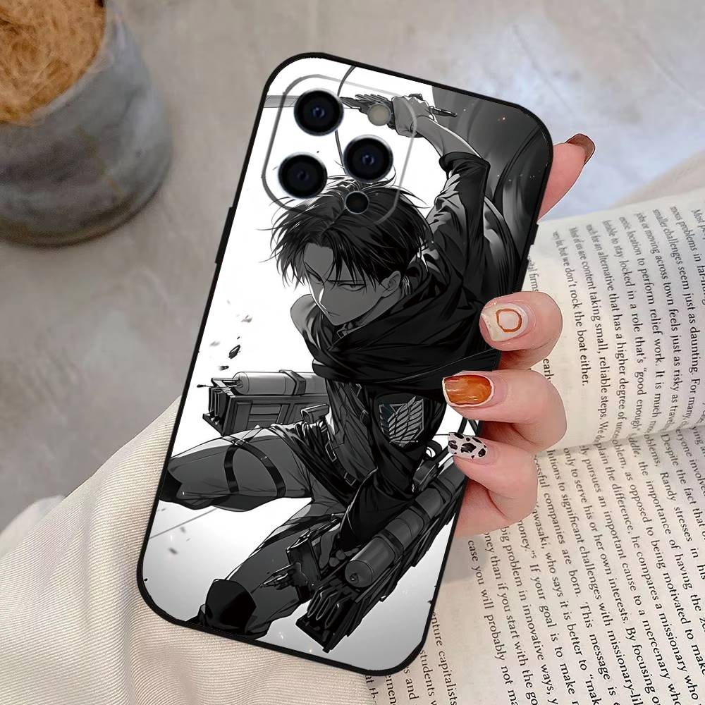 Eren Yeager Levi Ackerman Phone Case Silicone Soft For IPhone 17 16 15 14 13 12 11 X XR Plus Pro Max Plus