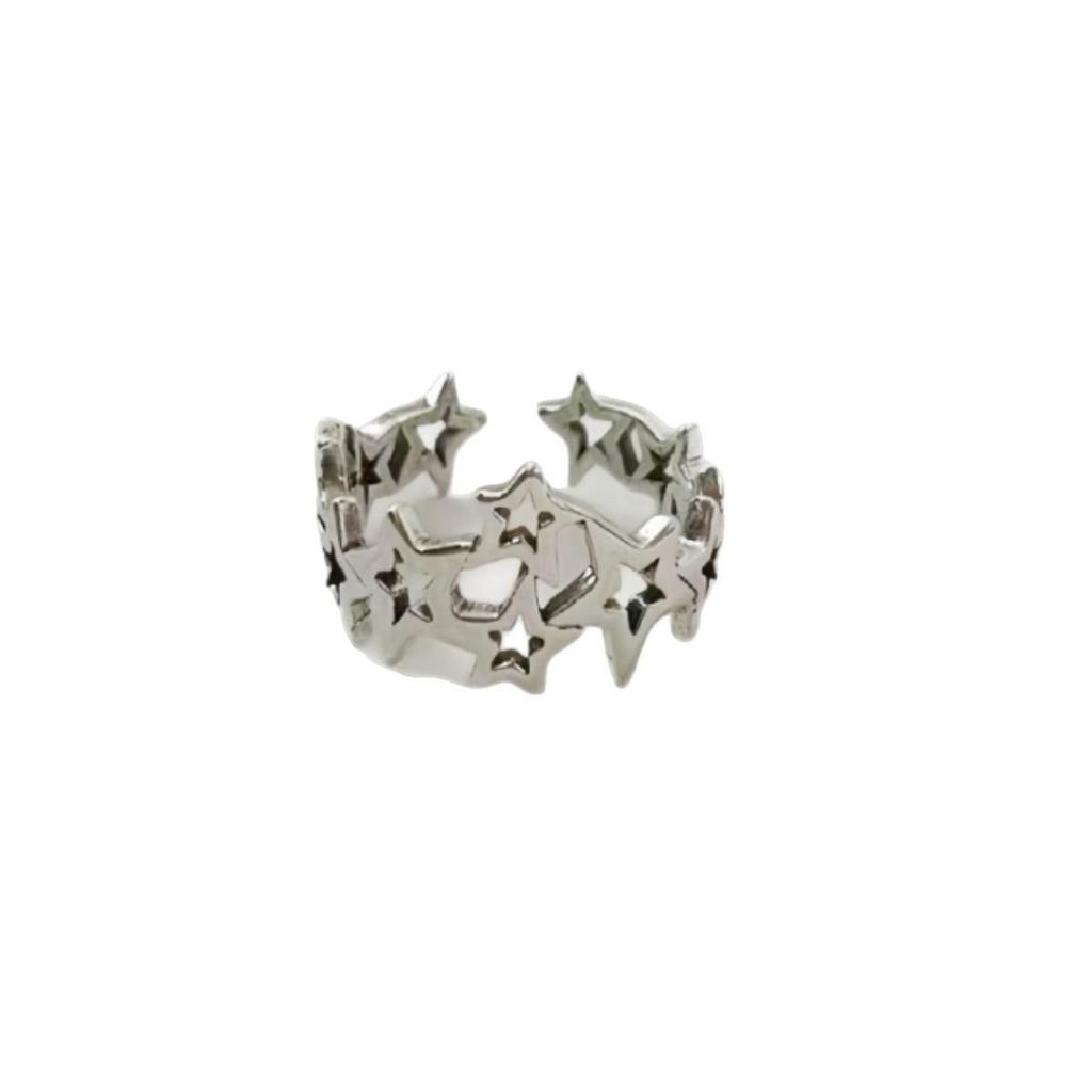 Korean Style Five-Pointed Star Saturn Universe Adjustable Ring for Girls