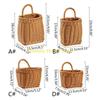 F26C Kitchen Storage Basket with Handle Hand-woven Hanging Baskets for Living Room Fruit Flower Sundries Home
