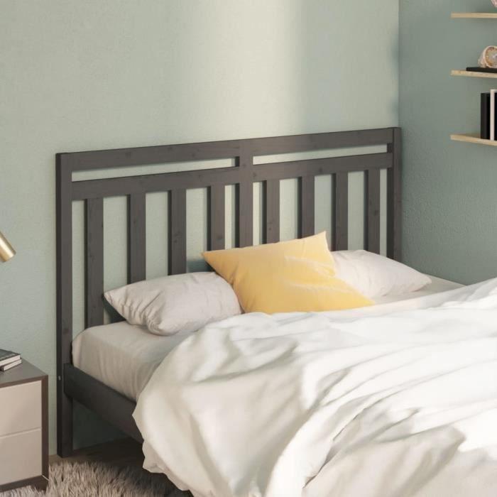 VidaXL Headboard Grey 146x4x100 Cm Solid Pine Wood 817792