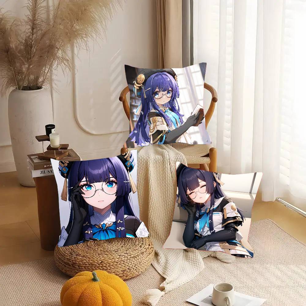 Pela Anime H-honkai Star Rail Pillow Case Fashion Square Pillowcase Bedroom Sofa Room Ins Decoration Leisure