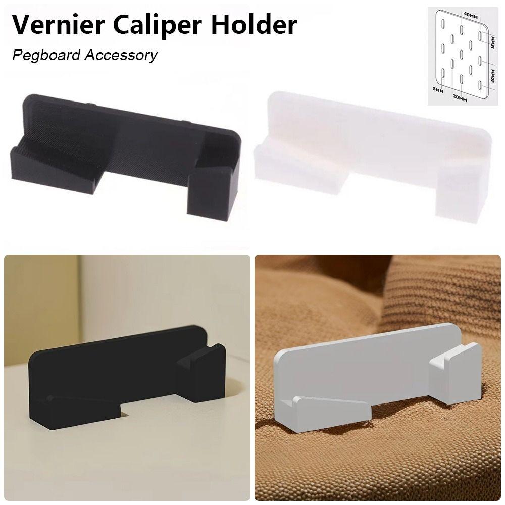 1Pcs Wall Mount Vernier Caliper Holder Caddy Tape Measure No Assembly Pegborad Hook Plastic Tool Organizer Rack Garage Workshop
