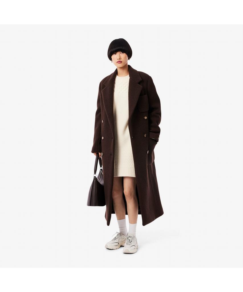 Lacoste Women'S Wool Blend Cable Sweater Dress Ef4173-55N Xfj