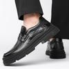 Comfort Round Toe Shoes Men's Trends Leather Loafers Shoes  Men's Formal Party Business Negotiation Social Office Shoes