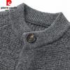 Pierre Cardin Men's Mock Neck Knitted Cardigan