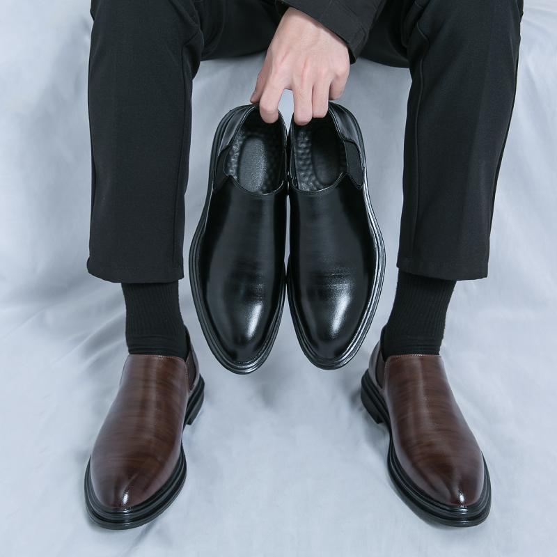 Male Comfortable Business Shoe Brand Flats Leather Fashion Casual Shoes Men Classic Mens Loafers Mens Slip on Dress Footwear