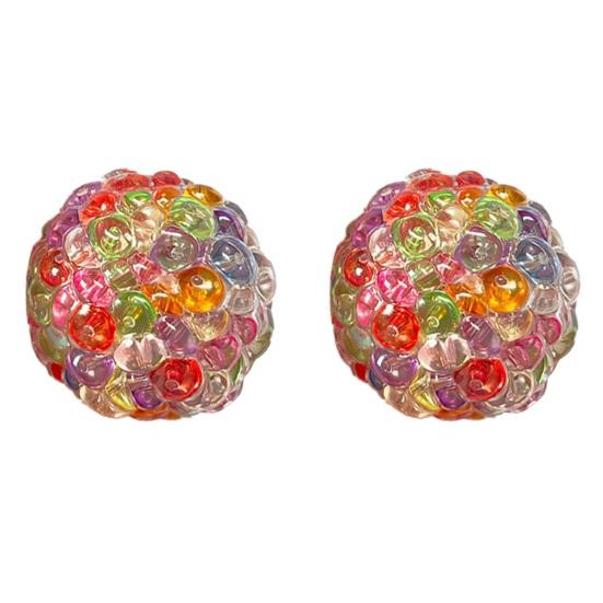 

2/3/5Pcs Bead Filled Stress Ball Anxiety Stress Relief Beaded Ball Squeeze Toy Portable Travel Soft TPR Textured Ball Sensory Fidget Toy 2pcs B