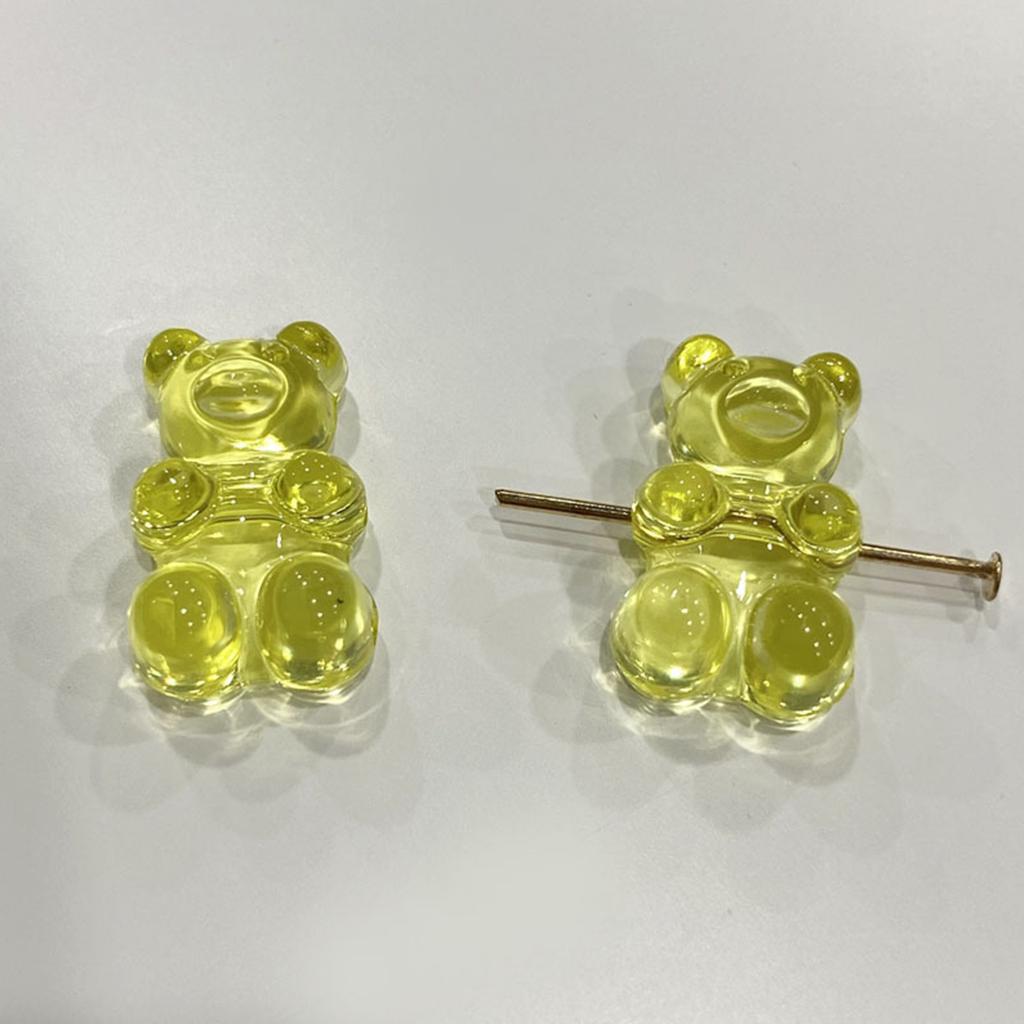 Set of 10 DIY Jewelry Supplies Bear Pendants Bear Jewelry Making Part Acrylic Material for DIY Bracelet Bangle Necklaces