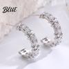 Two-tone Earrings 1 Pair Women C-Ring Shape Ear Buckle Design