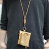 Mini Casual Hanging Neck Mini Coin Purse Card Holder Zipper Pouch Men And Women Key Small Bag Headphone Case With Lanyard