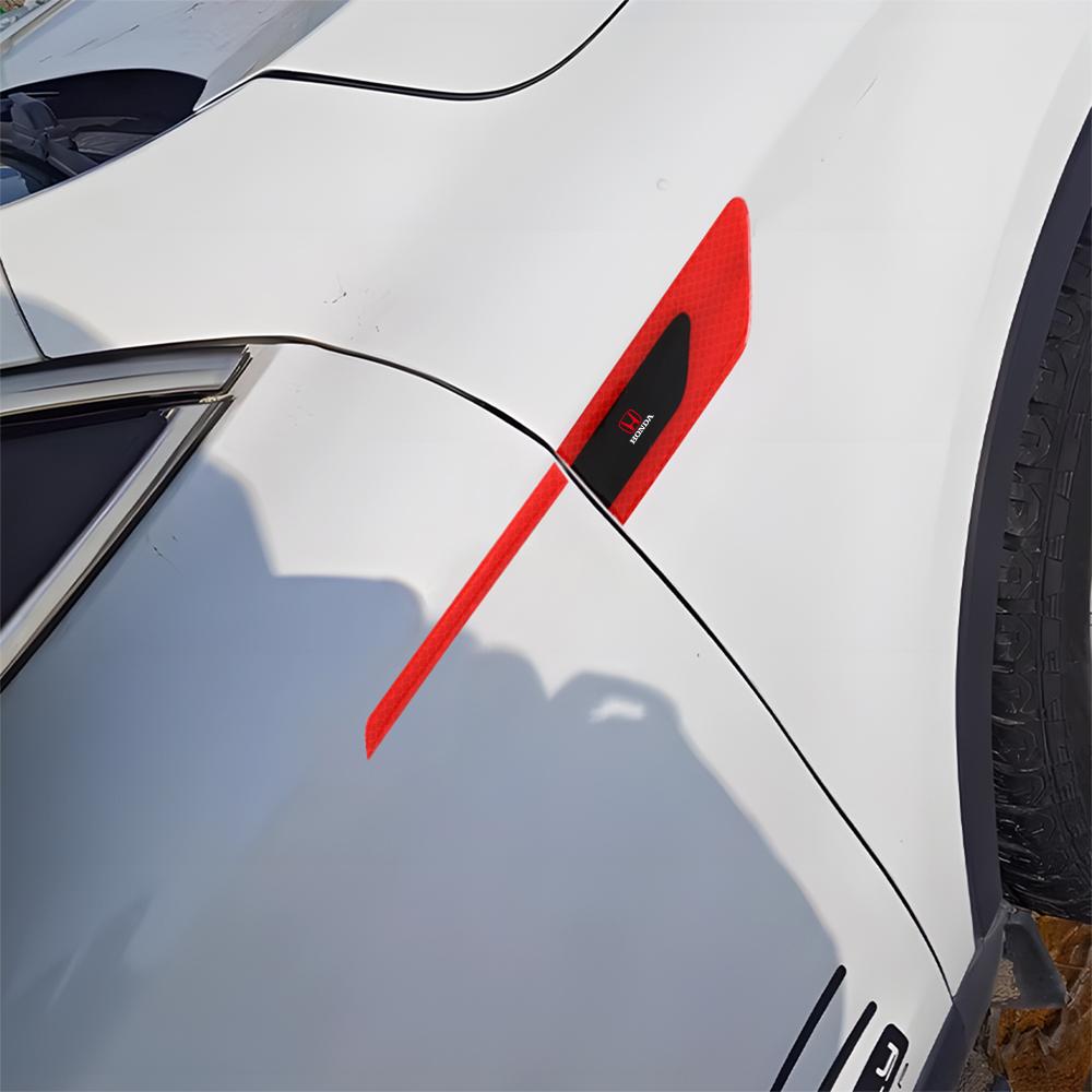 2pcs Car Side Fender Reflective Safety Strip Stickers Auto Warning Reflector Tape For Honda Civic Accord Jazz City CR-Z Insight RF6