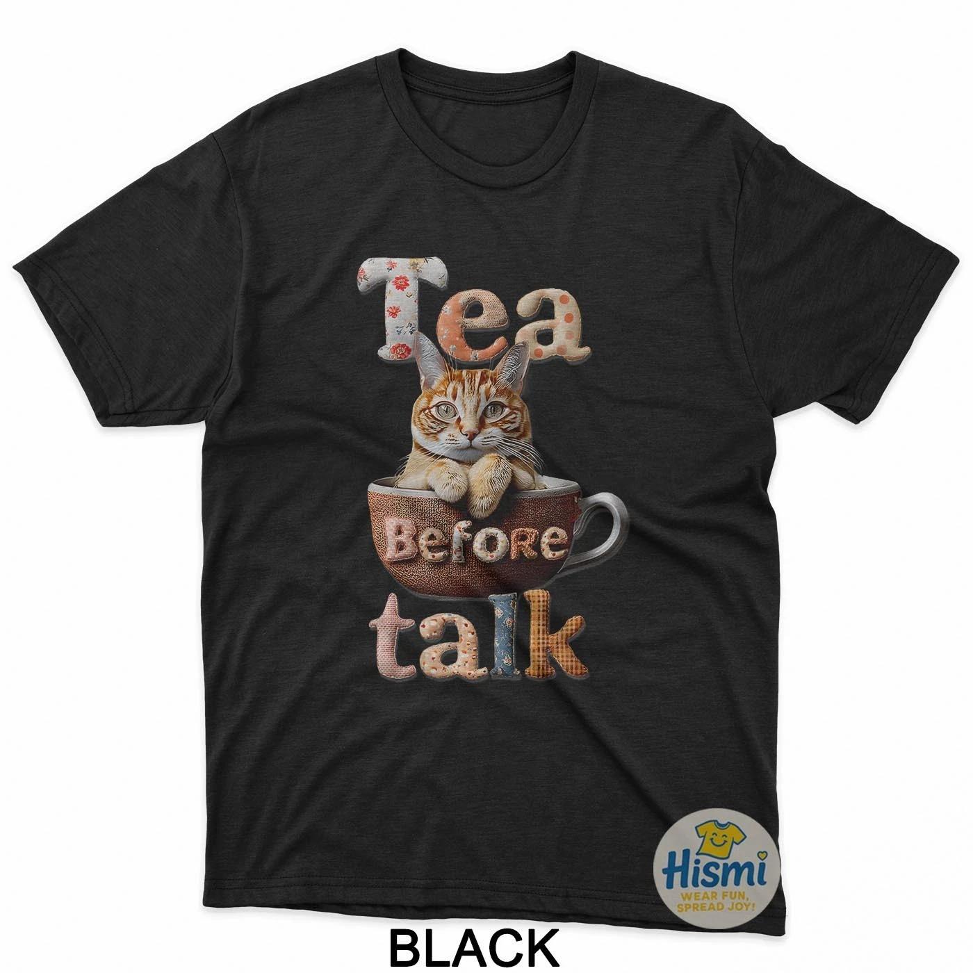 Tea Before Talk Cozy Cat Edition T-Shirt L