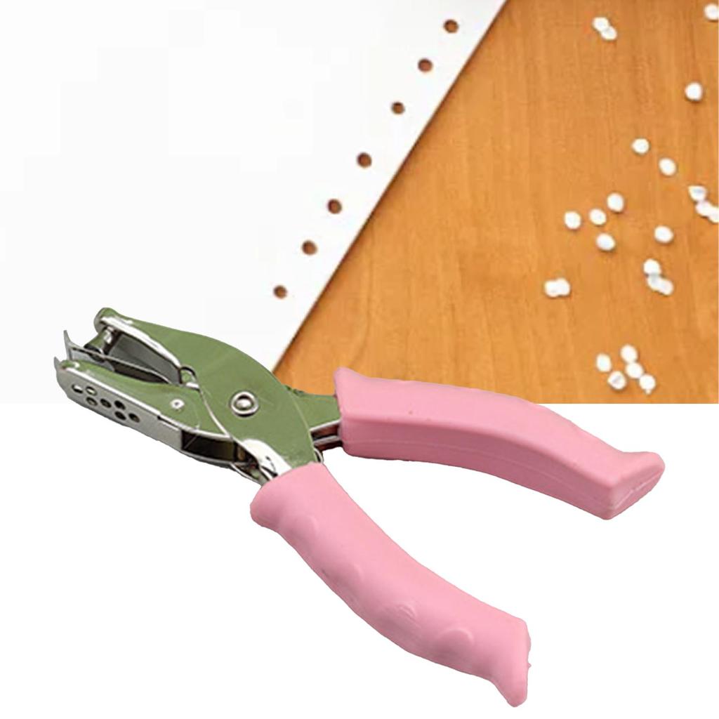 Μονή Διατρητική Μηχανή 6mm Χειρός Μεταλλική για Ετικέτες Χαρτιού με Λαβή με Λαστιχένια Λαβή για Σχολείο Σπίτι