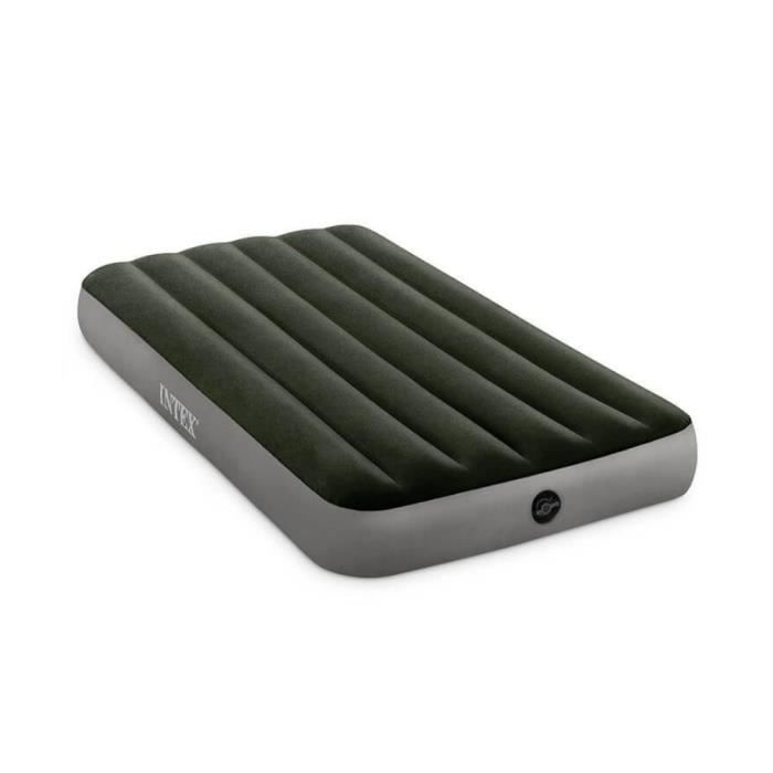 Matelas D'air - Intex - Prestige Downy - 191x152x22 Cm - PVC - Vert