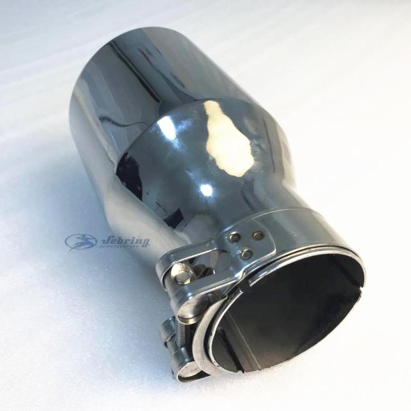 Automobile Muffler Modified Tail Pipe Stainless Steel Silver Large Caliber 114 Universal Tail Throat Oblique Exhaust Head Slight