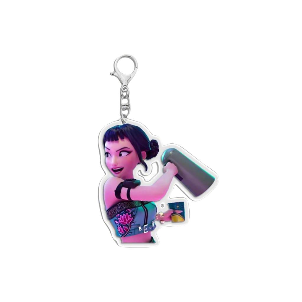 Cartoon Anime Movie Transparent Acrylic Pendant Girl Group Schoolbag Accessories Exquisite Gift Ornaments
