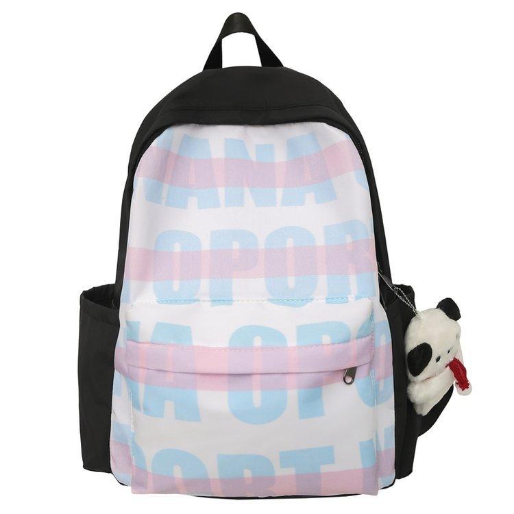 Schoolbag Mori men's and women's high-value, dirt-resistant, lightweight, versatile letter printing, large-capacity schoolbag, backpack for junior hig