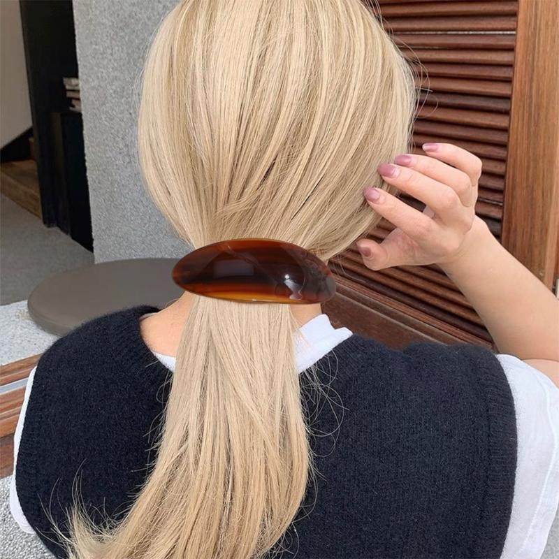 Elegant Oval Acetate Hair Clip For Office Women Secure NonSlip Updos Grip Hairpin For Daily Wear Various Hairtypes