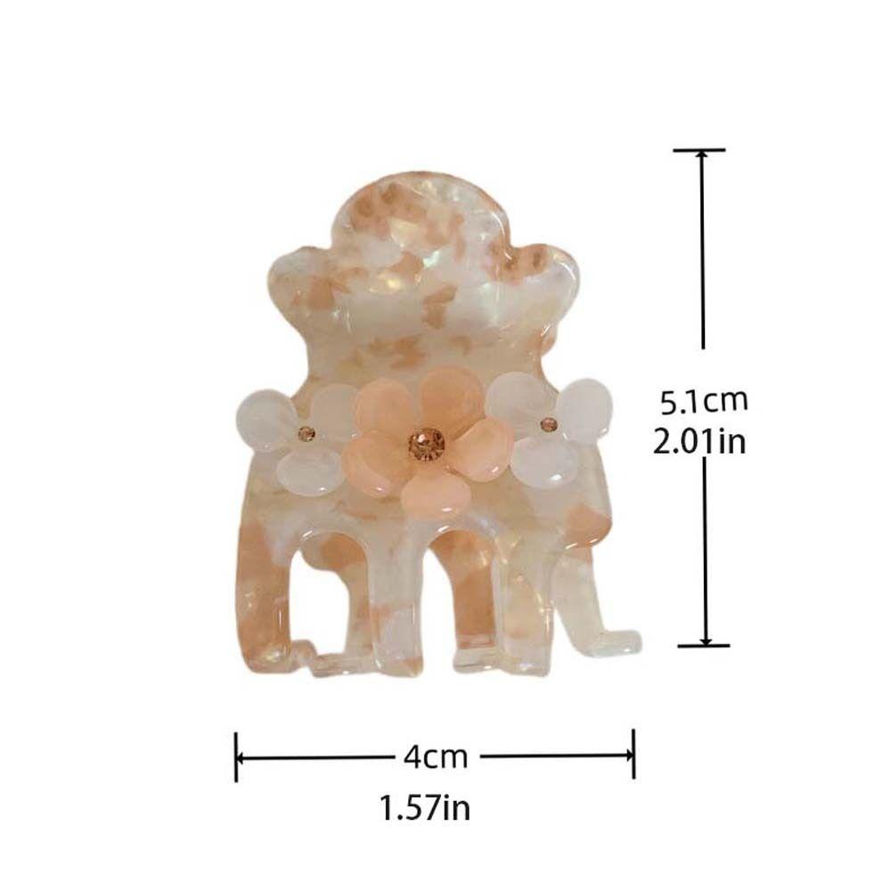 Crystal Small Acetate Hair Claw Acetic Acid Zircon Hairgrip Ins Flower Hair Clip Party