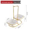 Golden Stainless Steel Double Ladle Rest