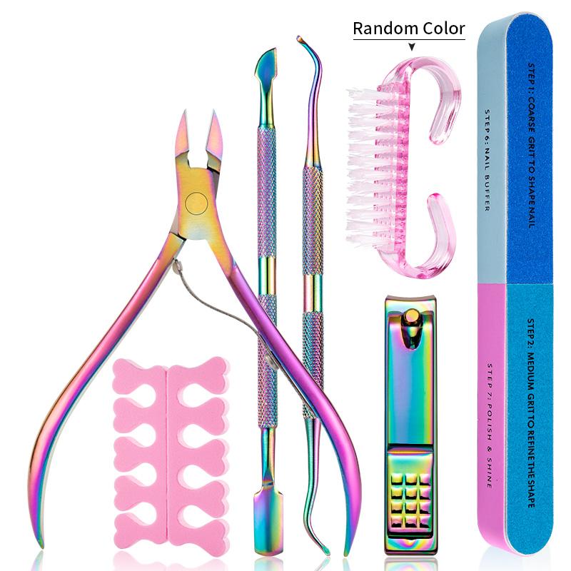 Maniküre Set Nail Art Peeling Werkzeuge Schere Zange Peeling Schieber Tote Haut Nagelhautschieber Zange Löffel Entferner Knipser Schneider
